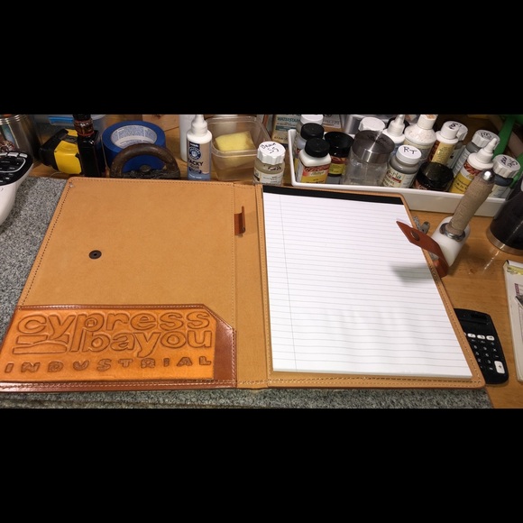 Mini and regular padfolio hand tooled - Picture 3 of 6